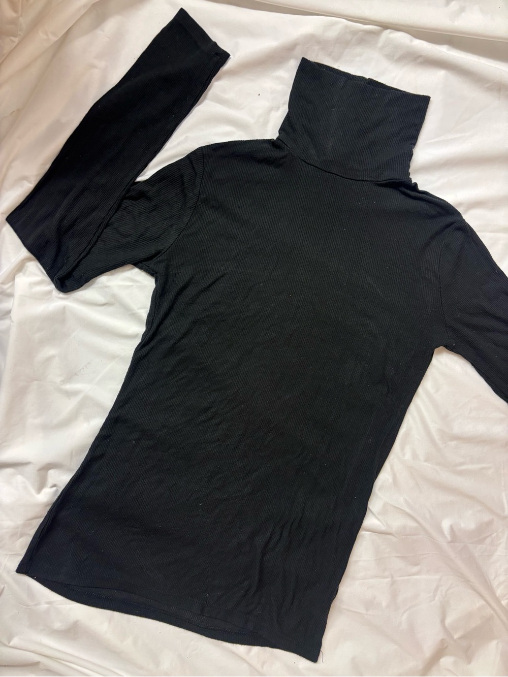 Mossimo Supply Co. Black Ribbed Long Sleeve Turtleneck Top | Medium